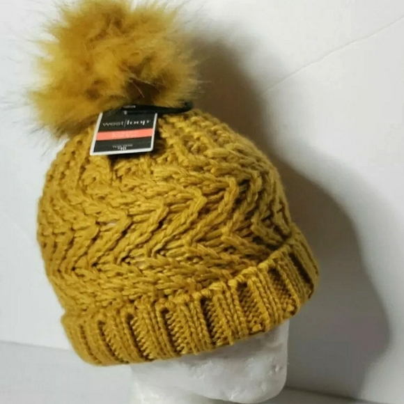 NEW! Westloop Knit Pom Cuff Beanie (Women Winter Hat Skull Cap & Gloves Set). - Picture 5 of 14